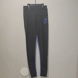 Peloton Ladies Black and Purple Leggings